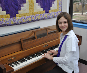 Saint Mary’s Hall (SMH) Lower School student and piano phenom 