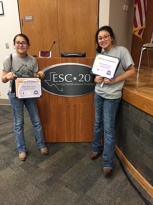 Araiza and Amalie Terrazas Spanish Spelling Bee