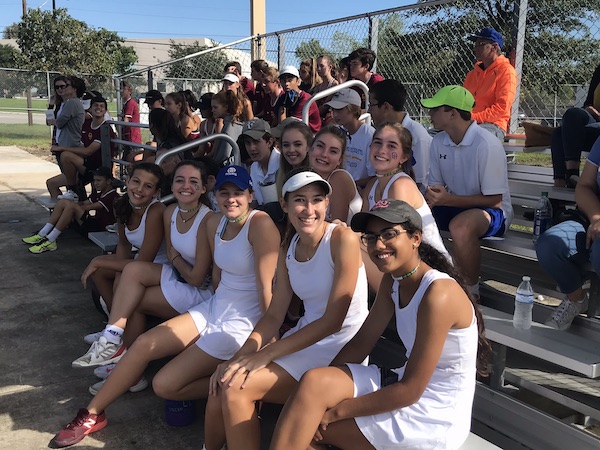 Tennis Team in stands