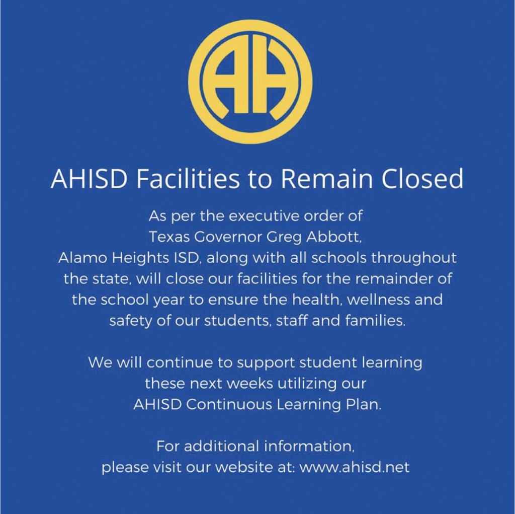 AHISD Facilities to Remain Closed