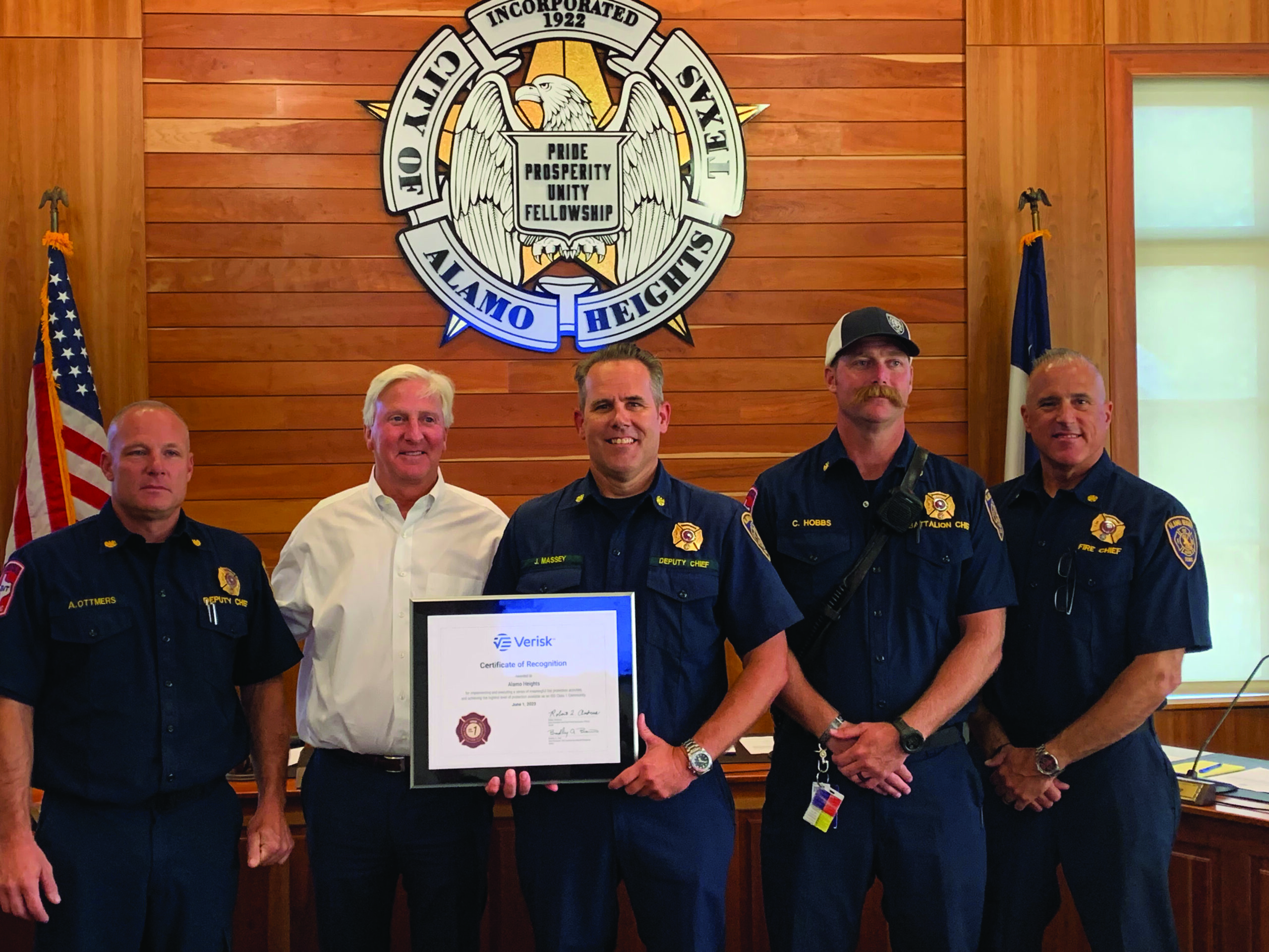 Fire dept ISO Recognition Aug23