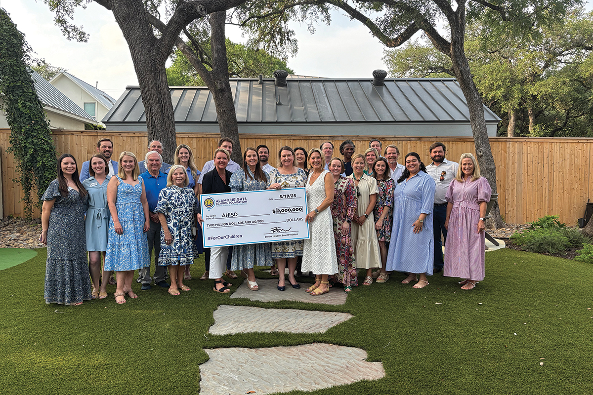AHSF Check Donation in yard