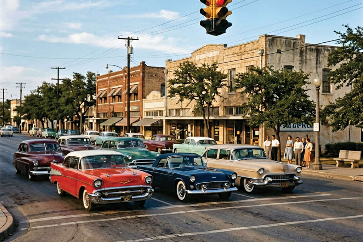 Vintage Cars on Austin Hwy photo